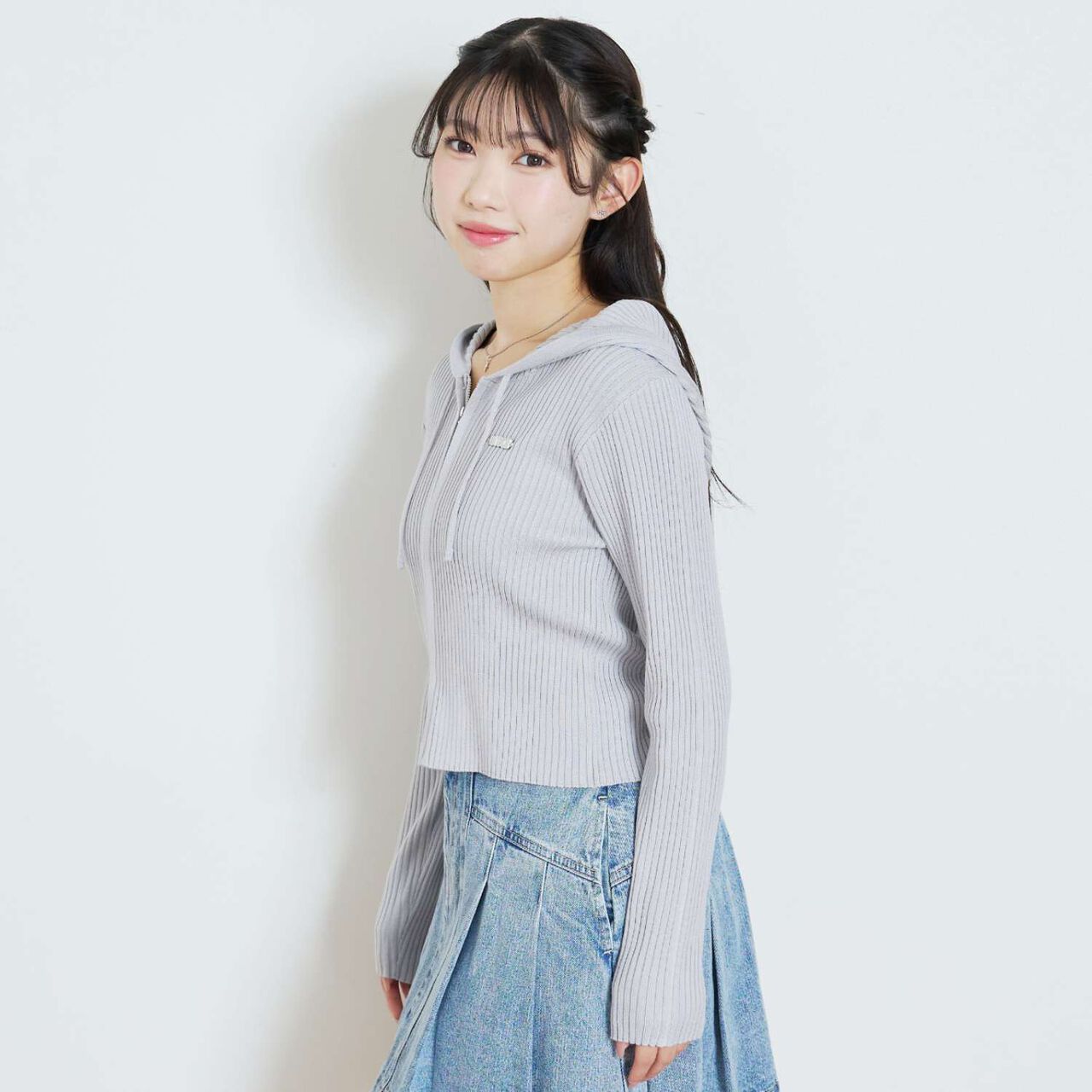 [LTXC] [Arael] Rib Zip Hoodie,Off white, large image number 7