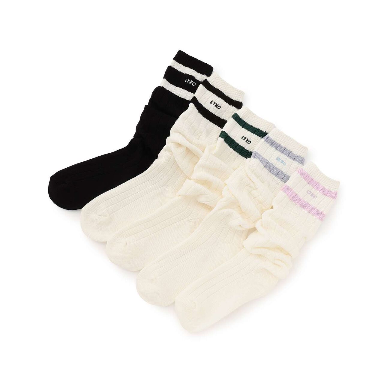 [LTXC] Stripe Logo Loose Socks,Lavender, large image number 3