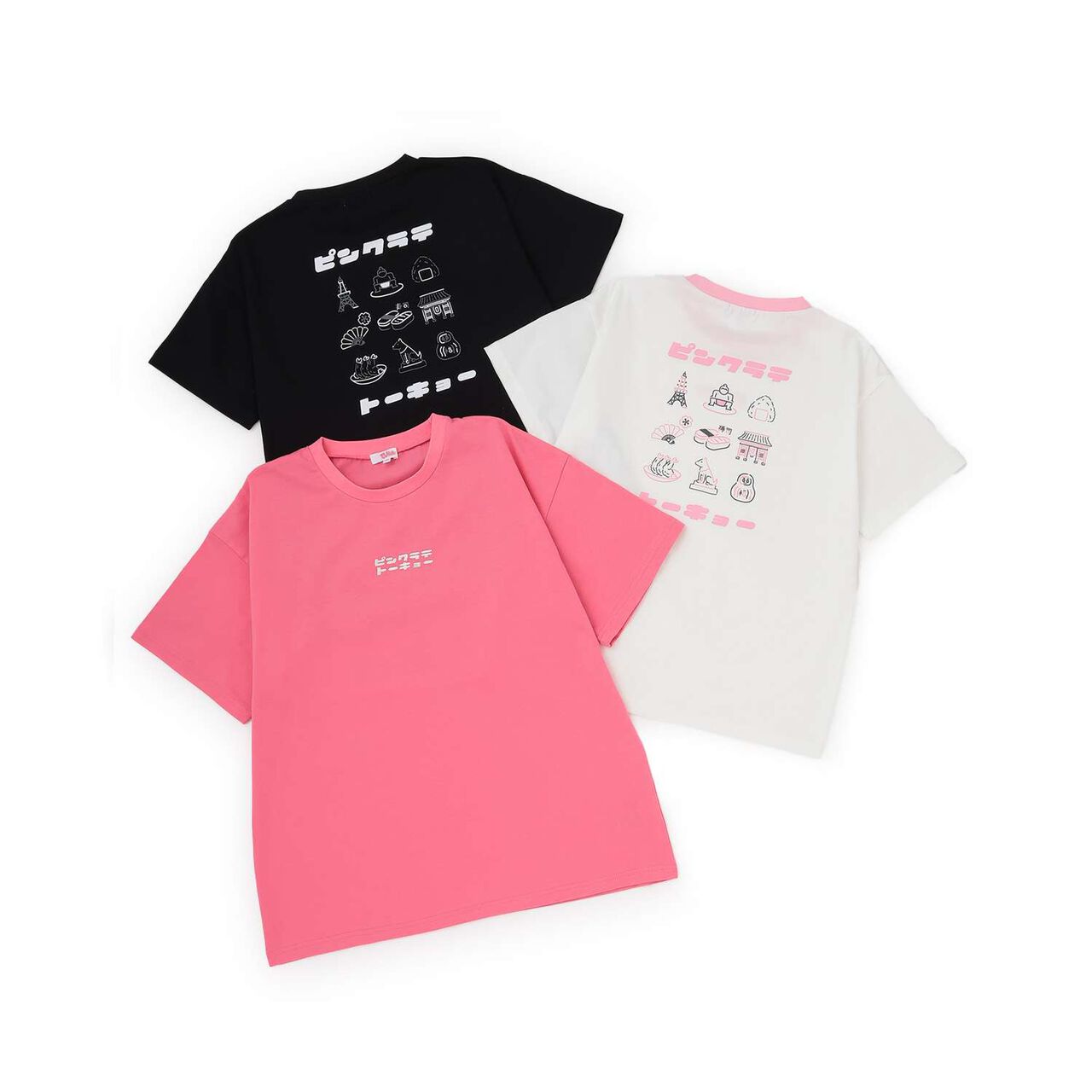 [Tokyo Limited] Pink Latte Tokyo Big T-Shirt, 100% Cotton,Pink, large image number 16