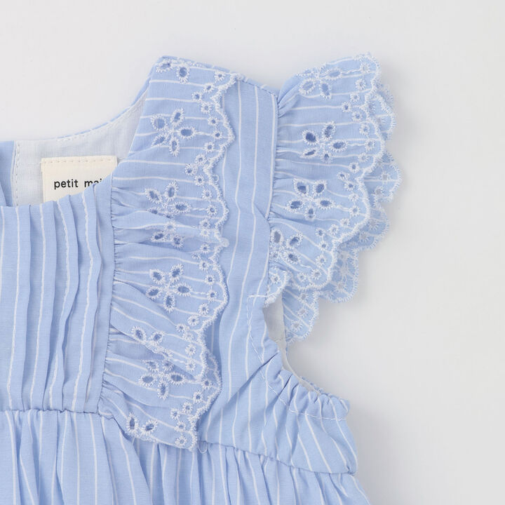 [Link] Overlace One-Piece Romper,Pearl white, medium image number 8