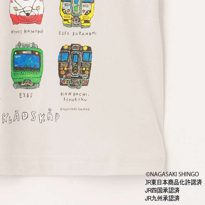正面電車瘋狂色彩短袖T恤,淡灰色, medium image number 20