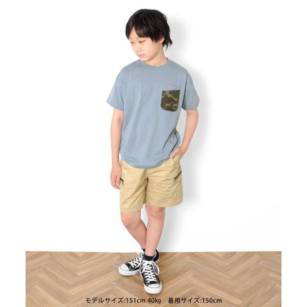 [Adult Size Available] Drop Shoulder Short Sleeve T-Shirt with 2 Pockets [Set Up Compatible],Charcoal gray, large image number 9