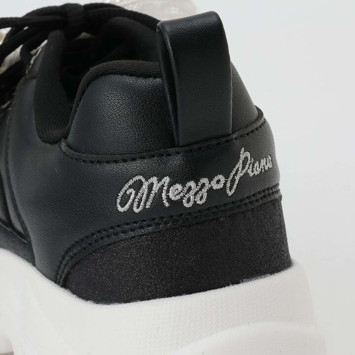 Pearl Lace Ribbon Dad Sneakers,Black, medium image number 30