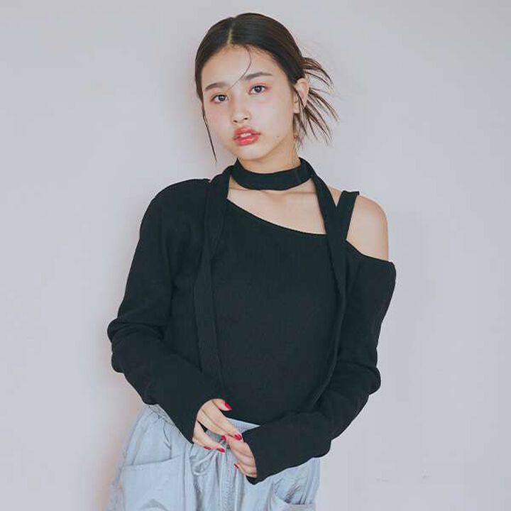 Bow Tie Long T-Shirt,Off white, medium image number 21