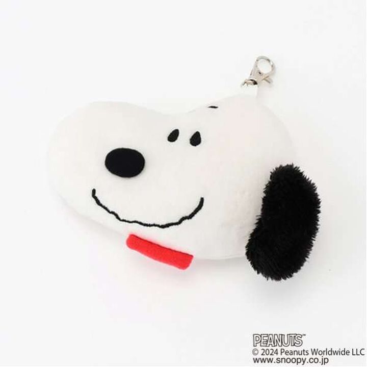 [PEANUTS] Mini Shoulder Bag with Mascot Card Holder,Black, medium image number 3
