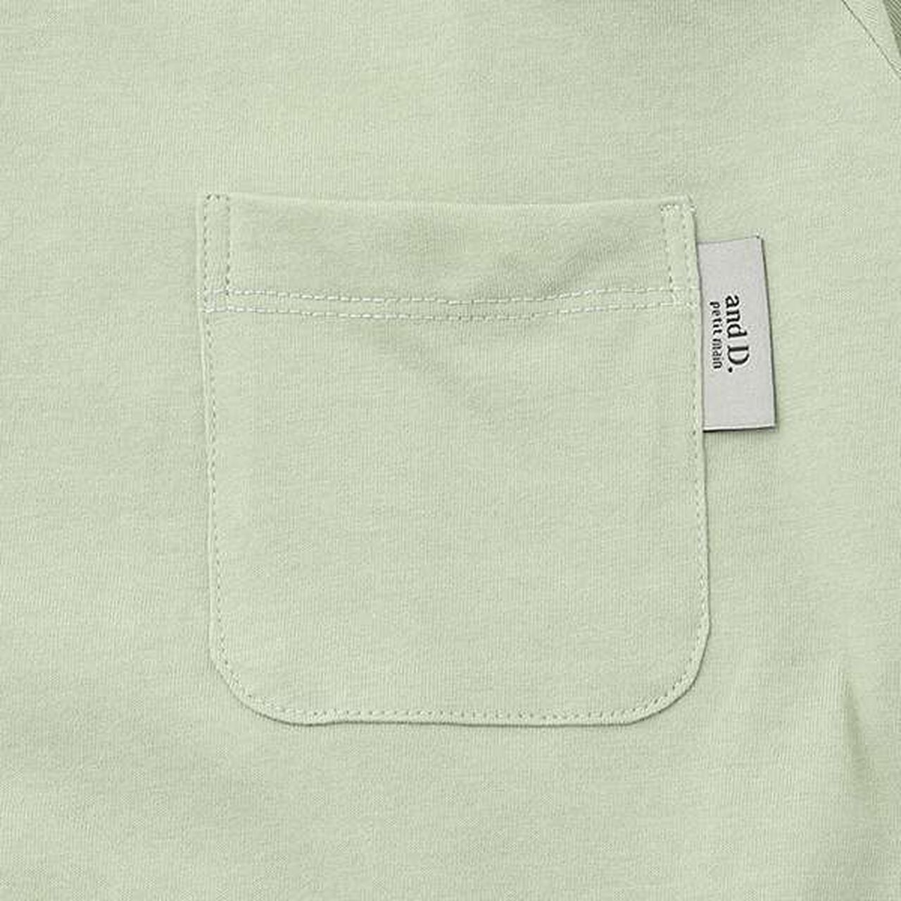 [100% Cotton 365D.] Solid Color Pocket Big Half T-Shirt,Salmon pink, large image number 9
