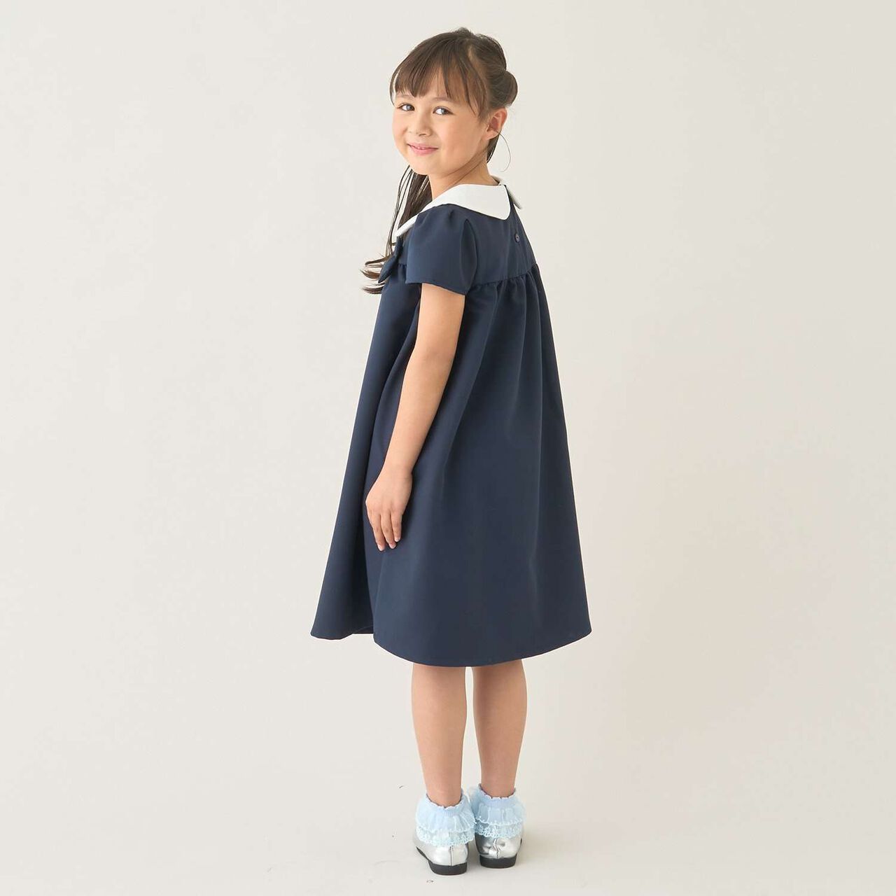 [Occasion] [School-Ready] Round Collar One-Piece Dress,Black, large image number 17