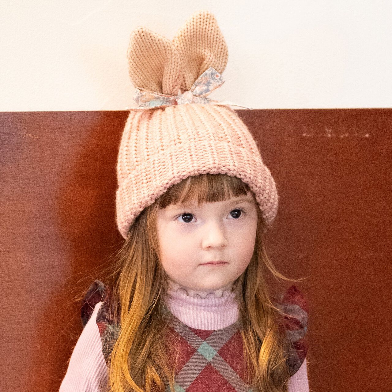 Bunny Ear Beanie,Pink, large image number 0