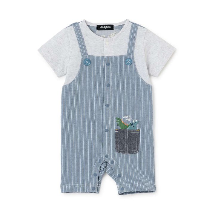Dinosaur Short-Sleeve Overall Romper,, medium