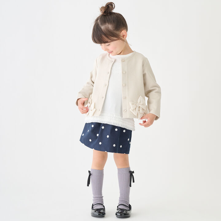 Link Ribbon Cardigan,Light beige, medium image number 6