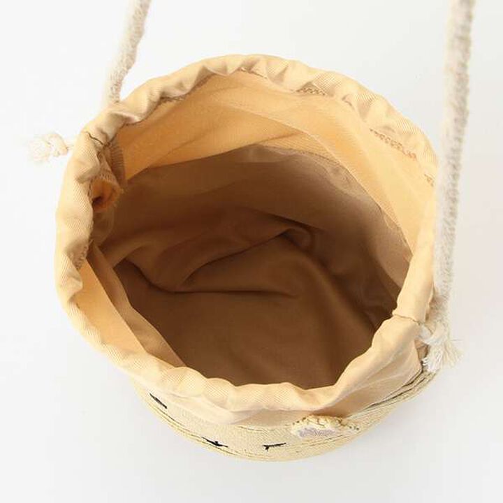 Mixed Material Motif Bag,Red, medium image number 7