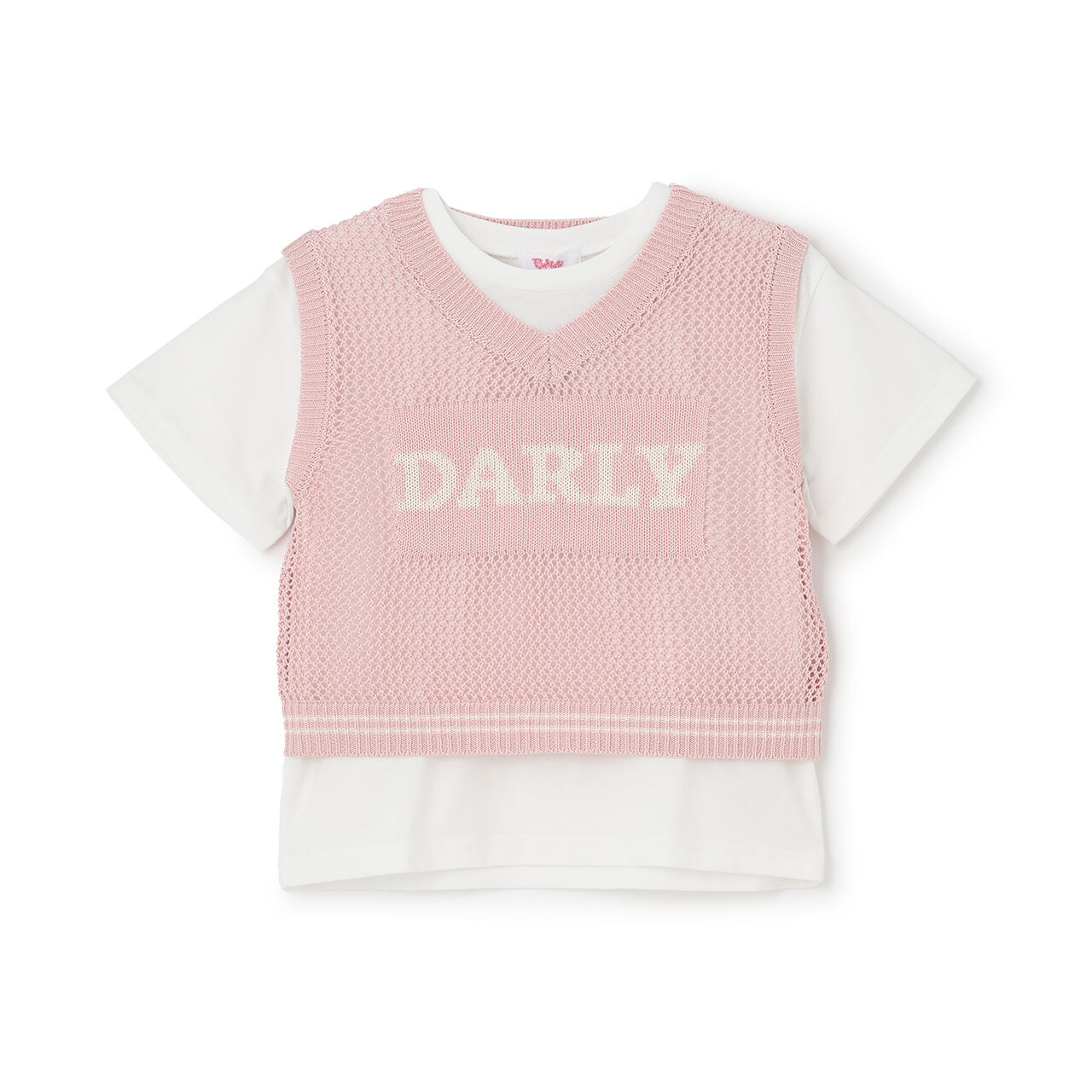 Washable Mesh Knit Vest + Short Sleeve T-Shirt,Sax blue, large image number 14