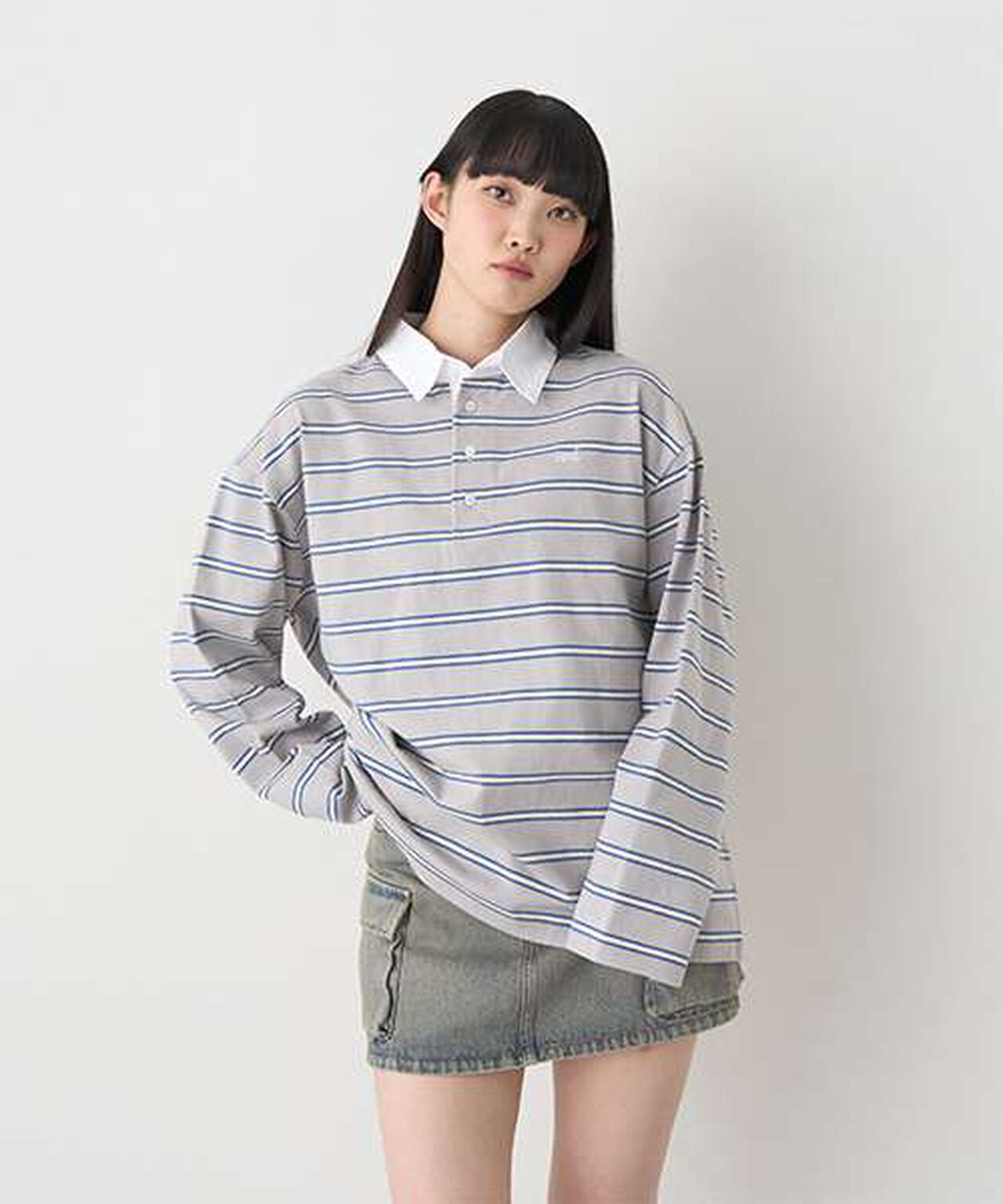 Rugby Shirt,Gray, large image number 0