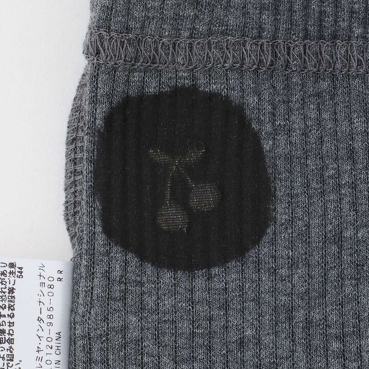 荷葉邊全長打底褲,炭灰色, medium image number 4