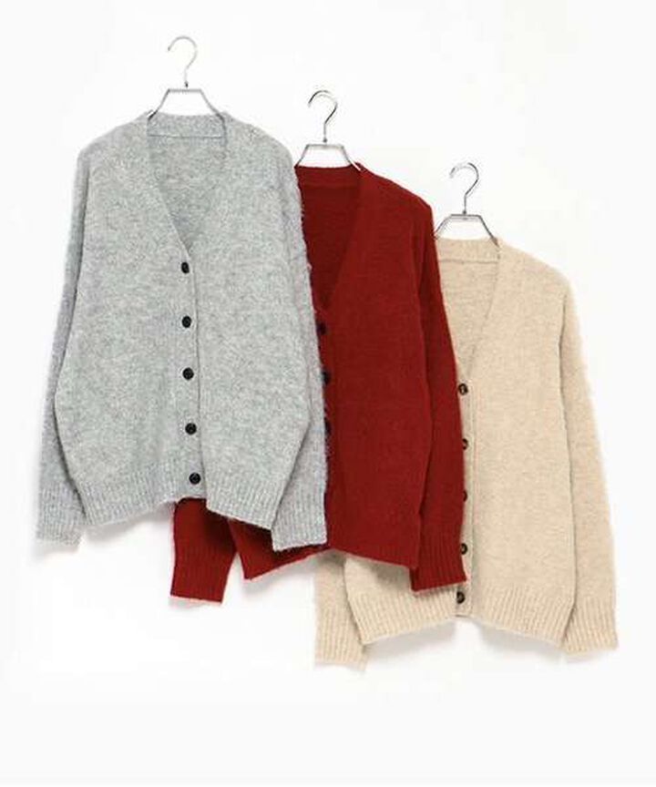 Knit Cardigan,Beige, medium image number 2