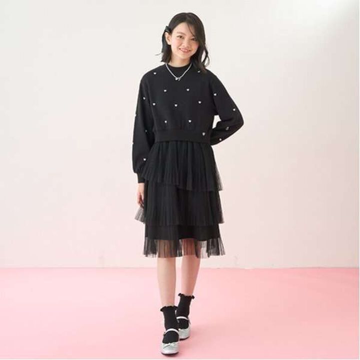 Tulle Skirt King One-Piece Dress,Black, medium image number 7