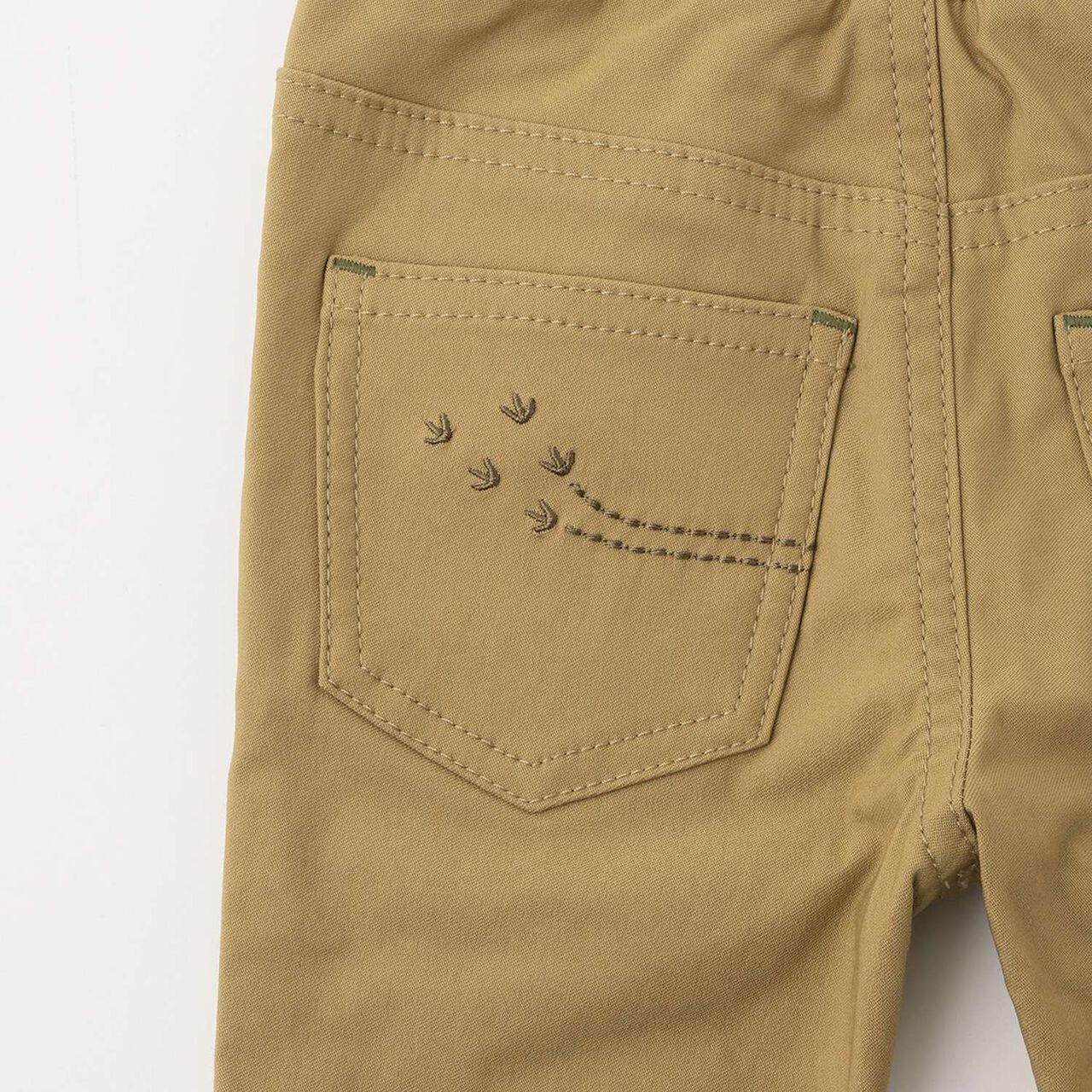 Dinosaur Cuffed Long-Length Straight Pants,Beige, large image number 10