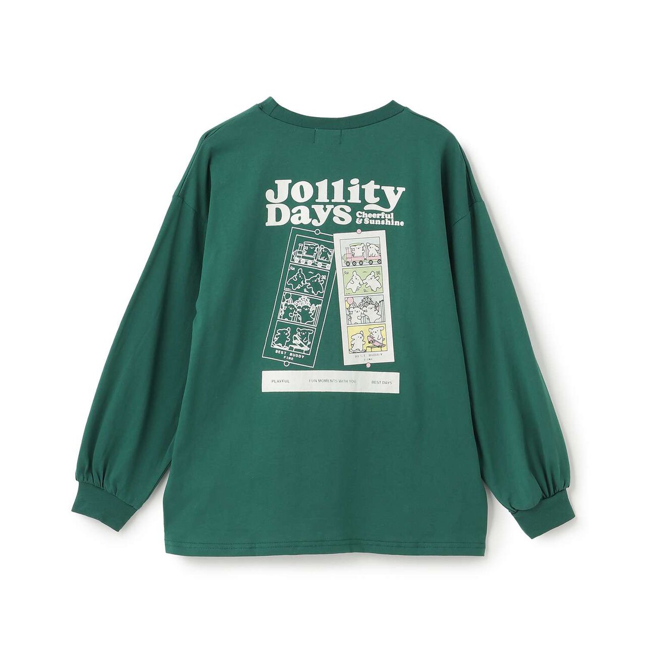 [100% Cotton] Animal Motif Long-Sleeve T-Shirt,Off white, large image number 21