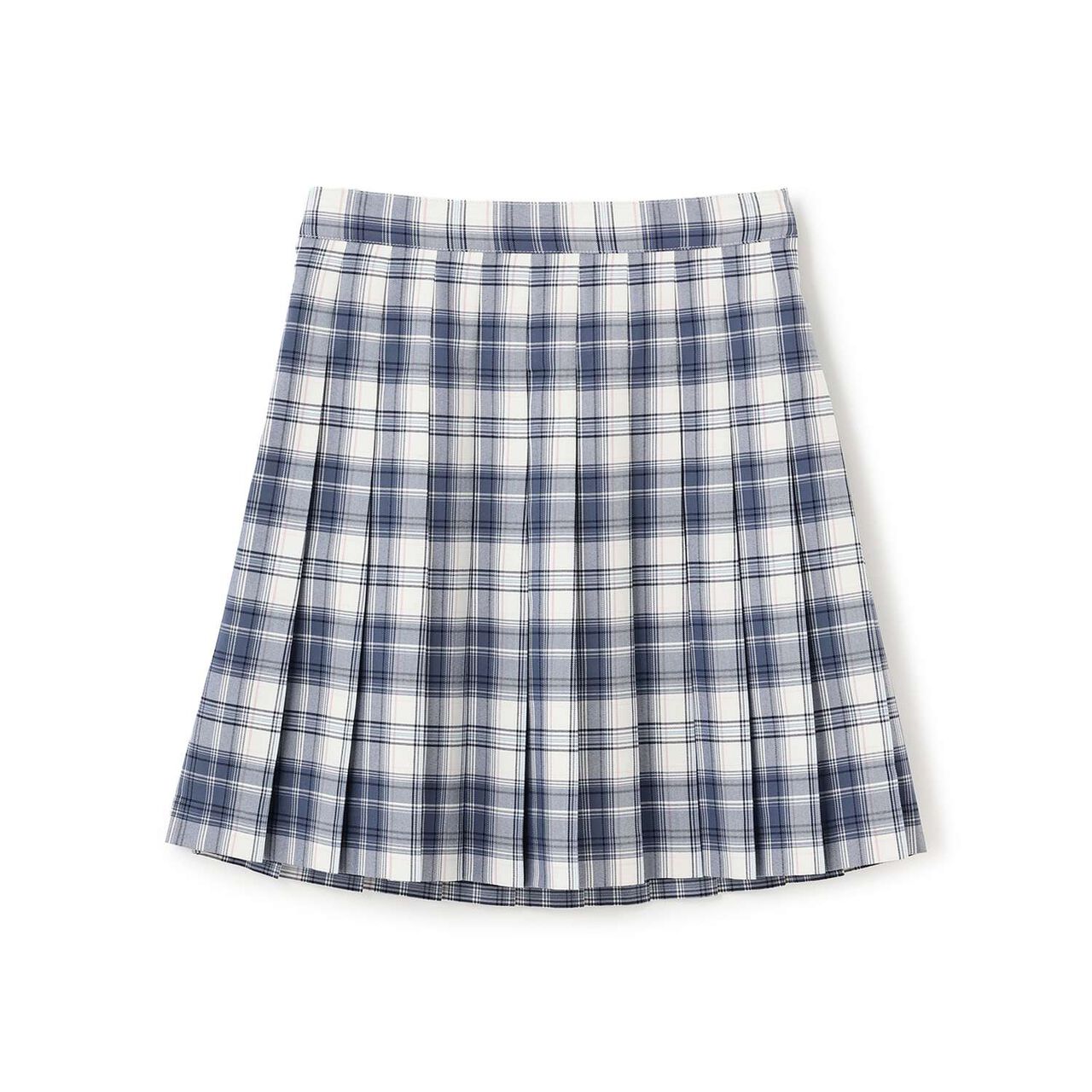 Check Pleated Skirt,Ivory, large image number 1