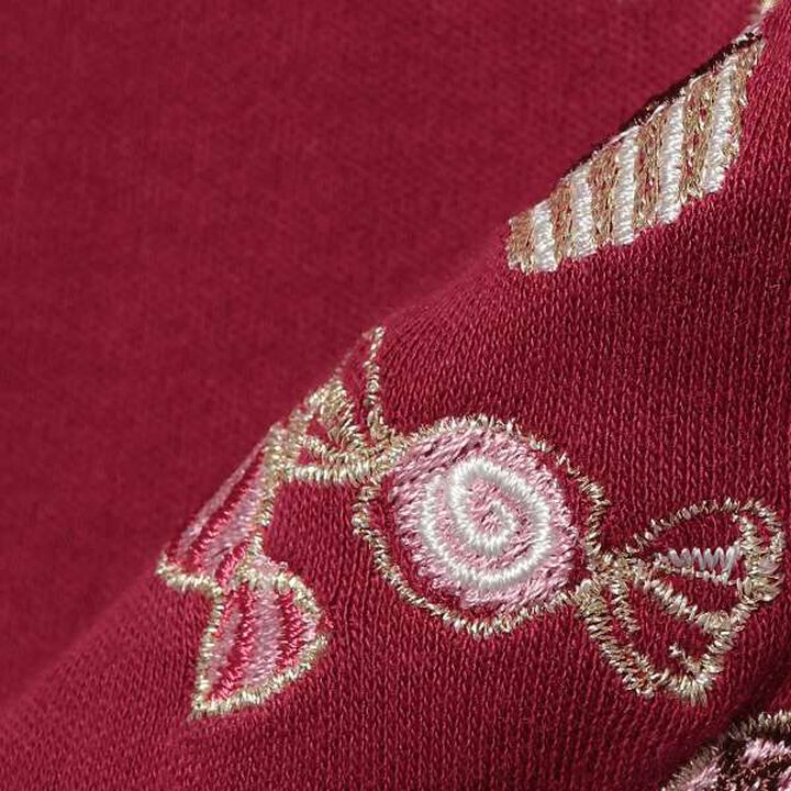 LT Bear Sleeve Contrast Frill,Wine, medium image number 8