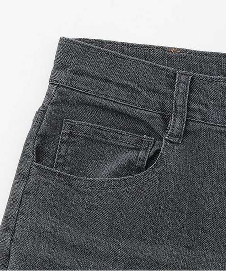 Fringe Denim Flare Pants,Light blue, medium image number 2