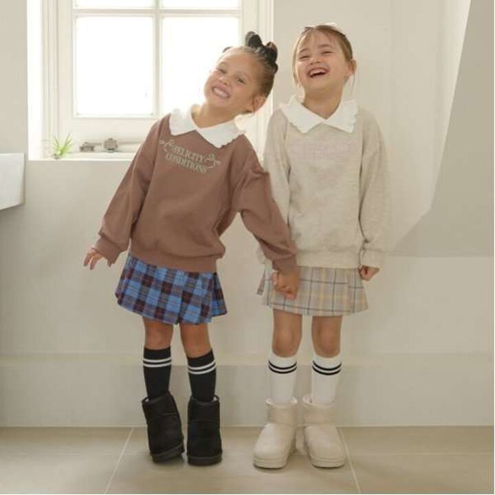 Tuck Pleated Skirt-Pants,Light gray, medium image number 10