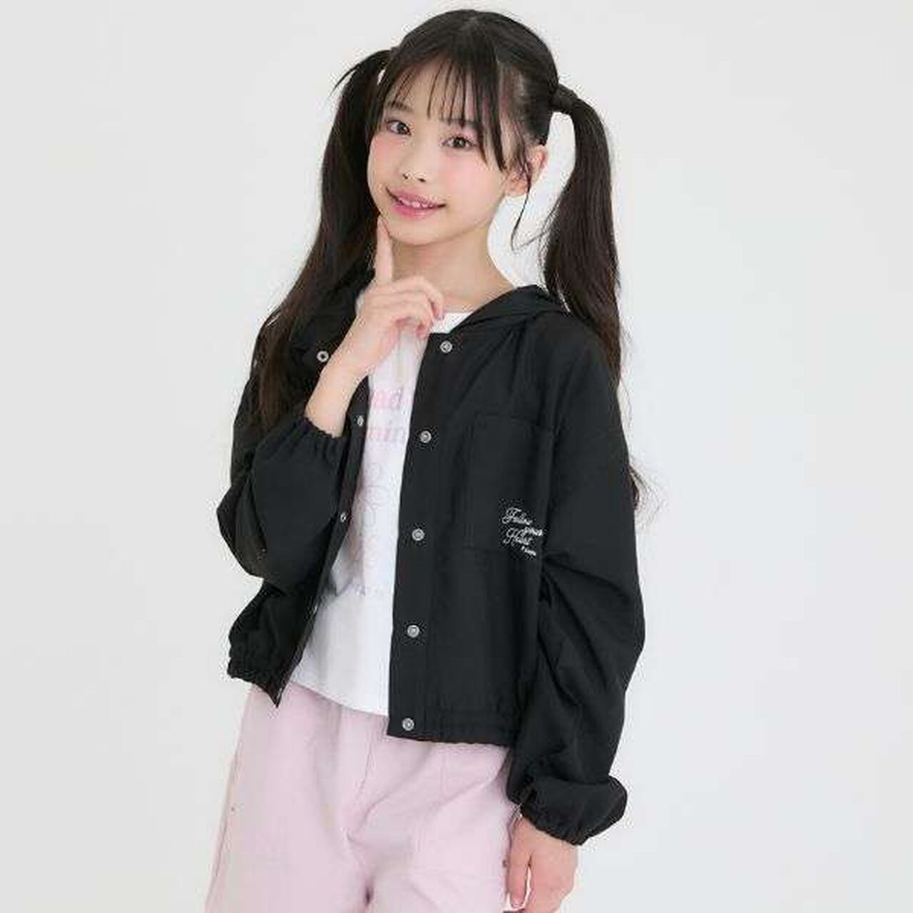 [Exclusive] UV Protection & Cool Touch Short Bomber Jacket,Black, large image number 0