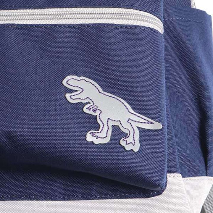 Dinosaur Motif Polyester Ox Backpack (M),Navy, medium image number 10