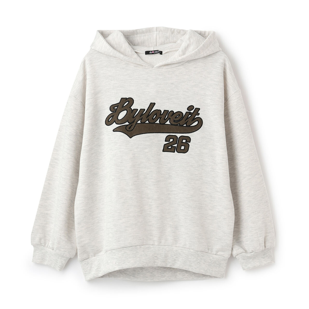 Appliqué Hoodie,Charcoal gray, large image number 6