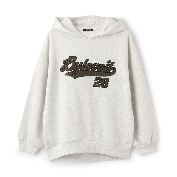 Appliqué Hoodie,Charcoal gray, medium image number 6