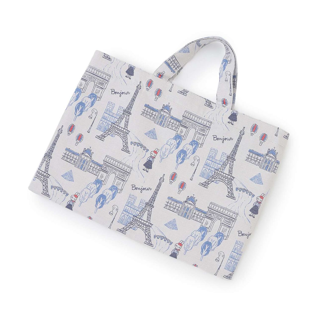 [Made in Japan] Paris Pattern Jacquard Lesson Bag,Ivory, large image number 1