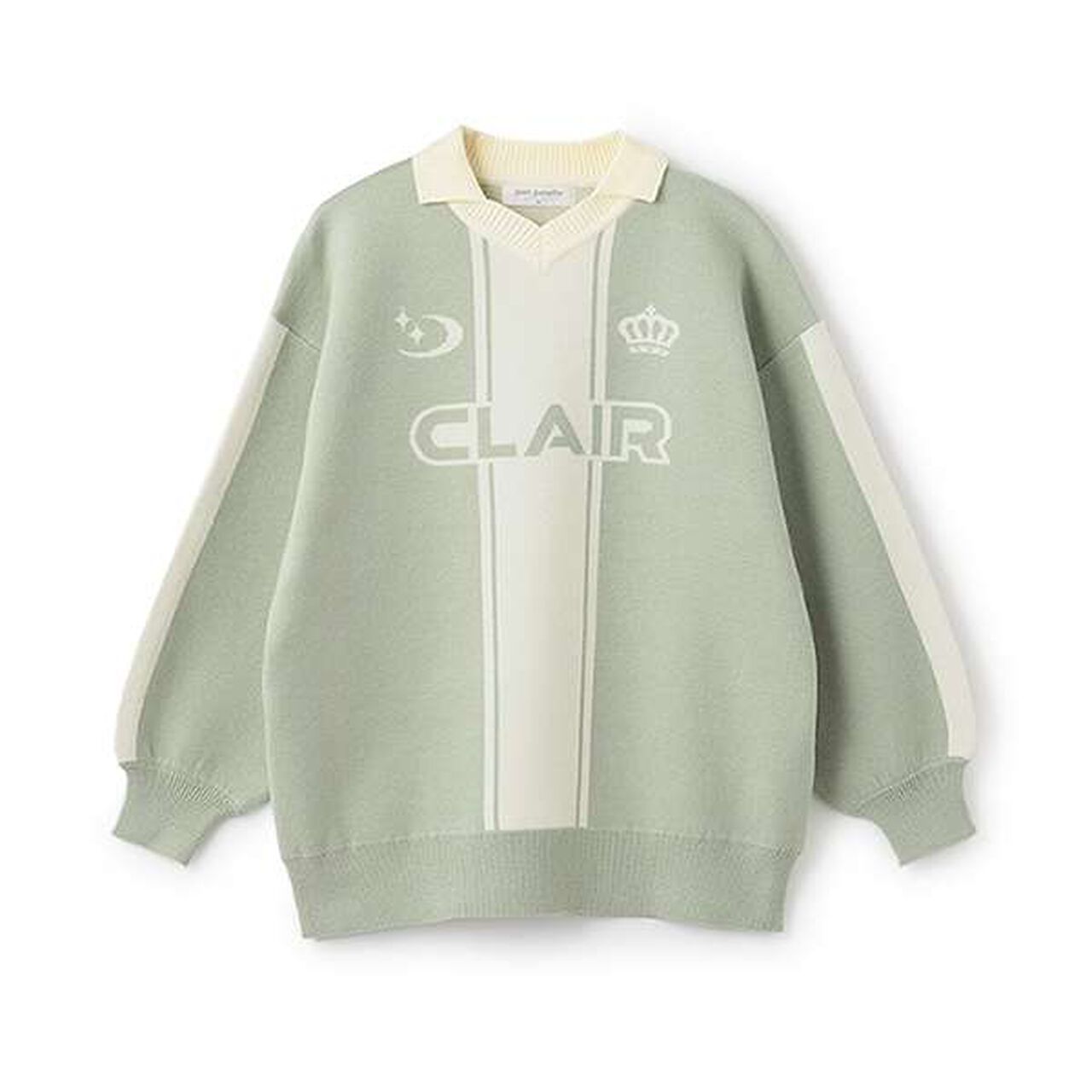 Collared Soccer Knitwear,Moderate green, large image number 0