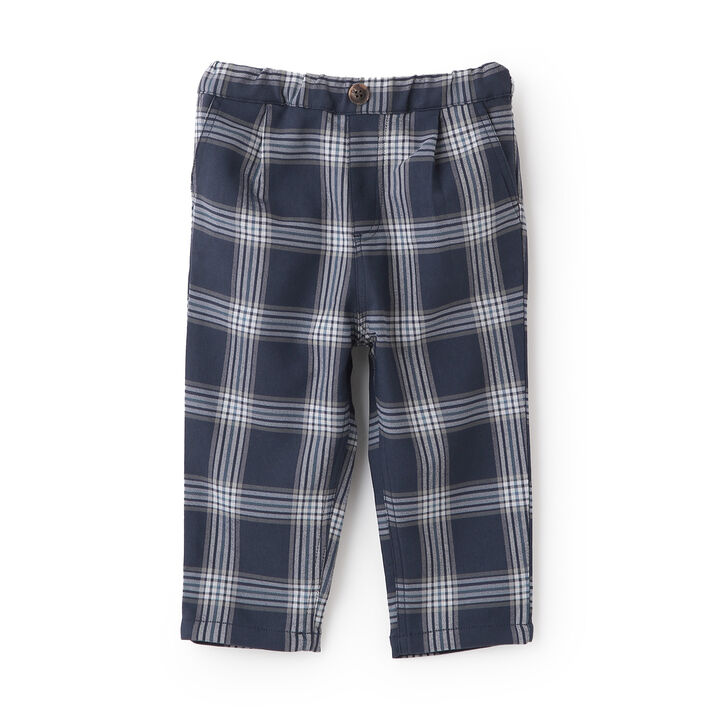 Relaxed Stretch Checkered Pants,Beige, medium image number 2