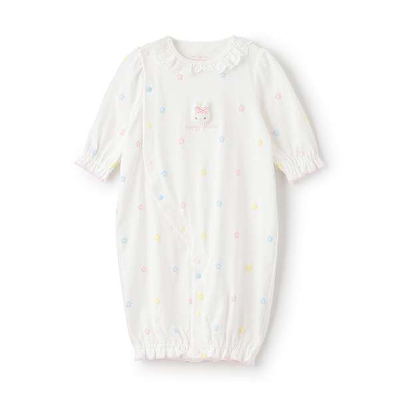 Floral Pattern 2-Way All-in-One with Bunny Embroidery,Light pink, large image number 9