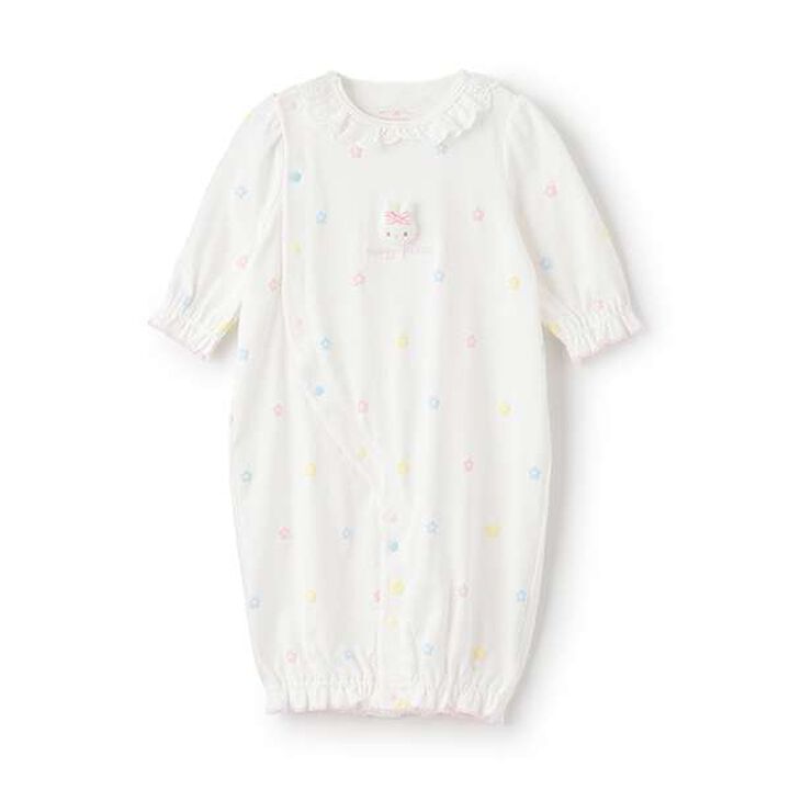 Floral Pattern 2-Way All-in-One with Bunny Embroidery,Light pink, medium image number 9