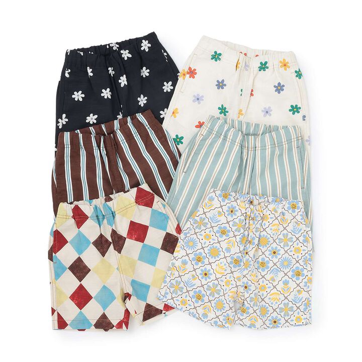 [Link] Cotton Rayon All-Over Pattern Half Shorts,Yellow, medium image number 17