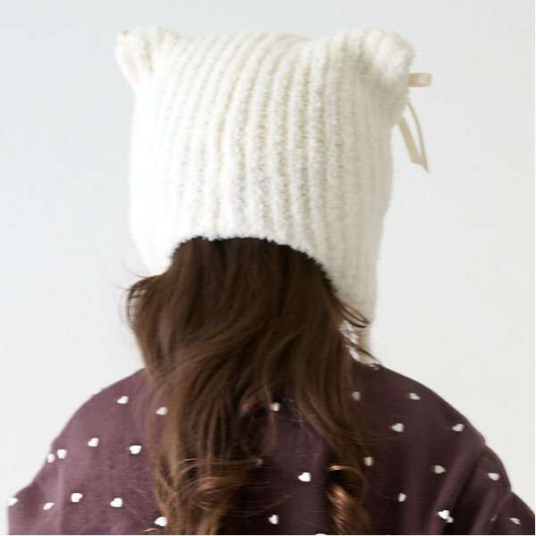 Cat Ear Ribbon Knit Cap | Narumiya Official Global Online Store
