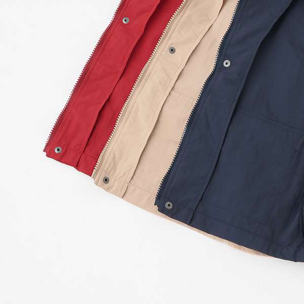 Stand Collar Windbreaker,Red, large image number 16