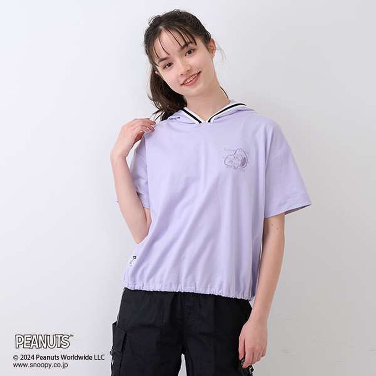 [PEANUTS] [Cool to the Touch] 2WAY Hooded Parka,Lavender, large image number 12