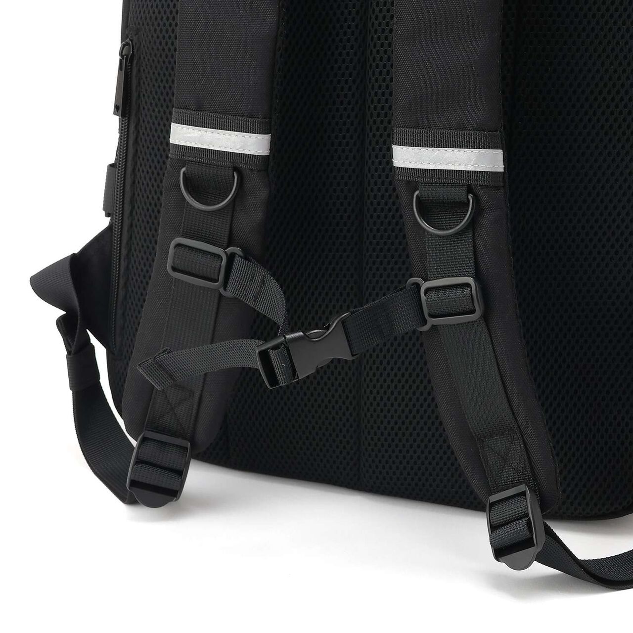 Water-Repellent Backpack with Lame Pouch,Black, large image number 6