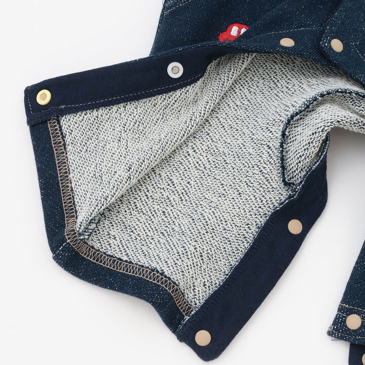 All-Over Embroidered Collared Coverall,Smoke white, medium image number 19