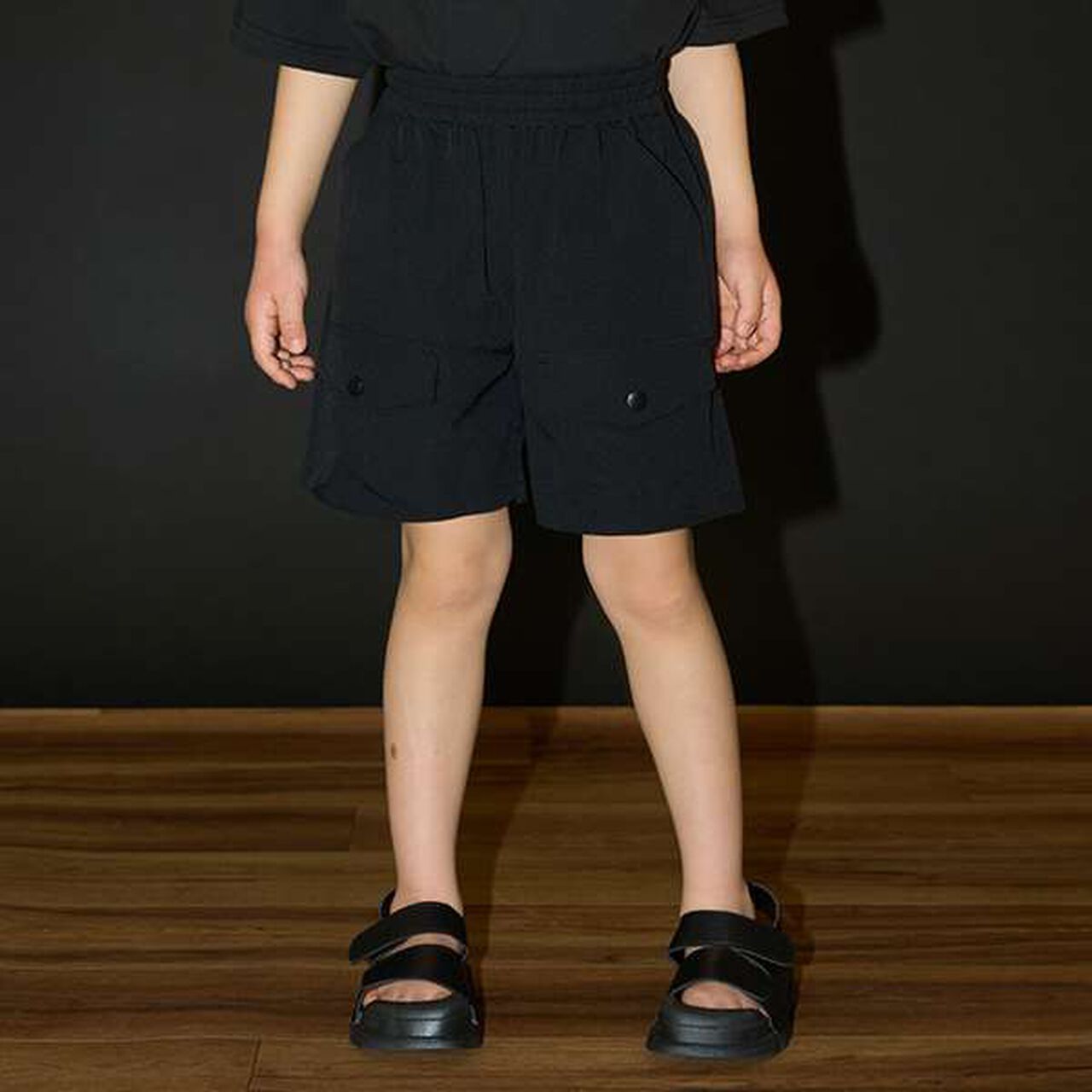 Cargo Pocket 4-Length Pants,Moderate blue, large image number 32