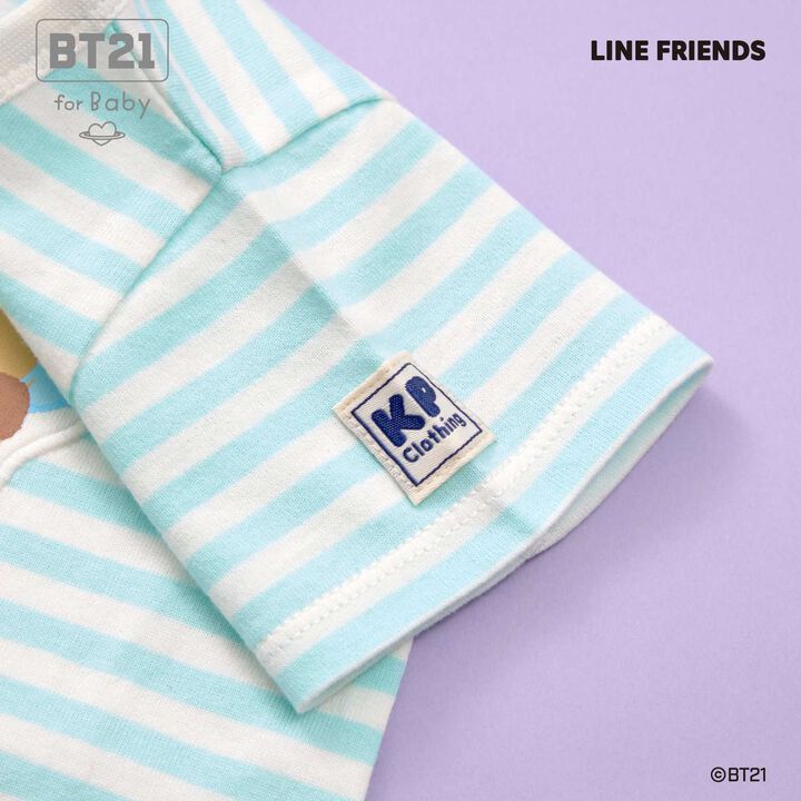 [BT21] Appliqu&eacute; Stripe Pattern Short Overall,Mint, medium image number 11