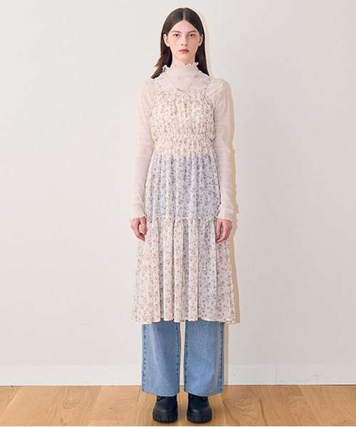 Sheer One-Piece Dress,Off white, medium image number 15