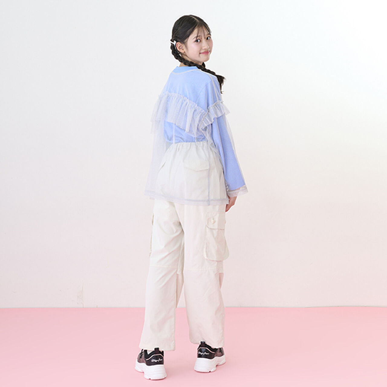 2 WAY Cargo Pants with Heart Button Pocket [Functional Material],Ivory, large image number 11