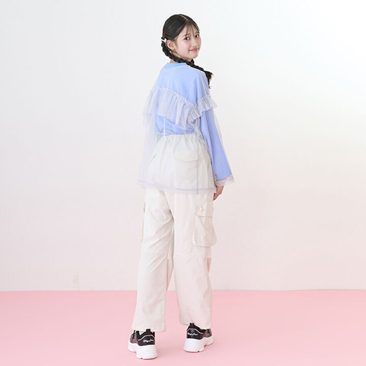 2 WAY Cargo Pants with Heart Button Pocket [Functional Material],Ivory, medium image number 11