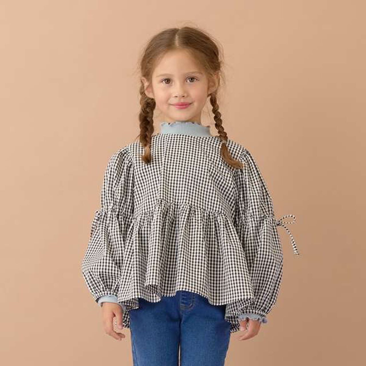 Voluminous Peplum Blouse,Brown, large image number 21