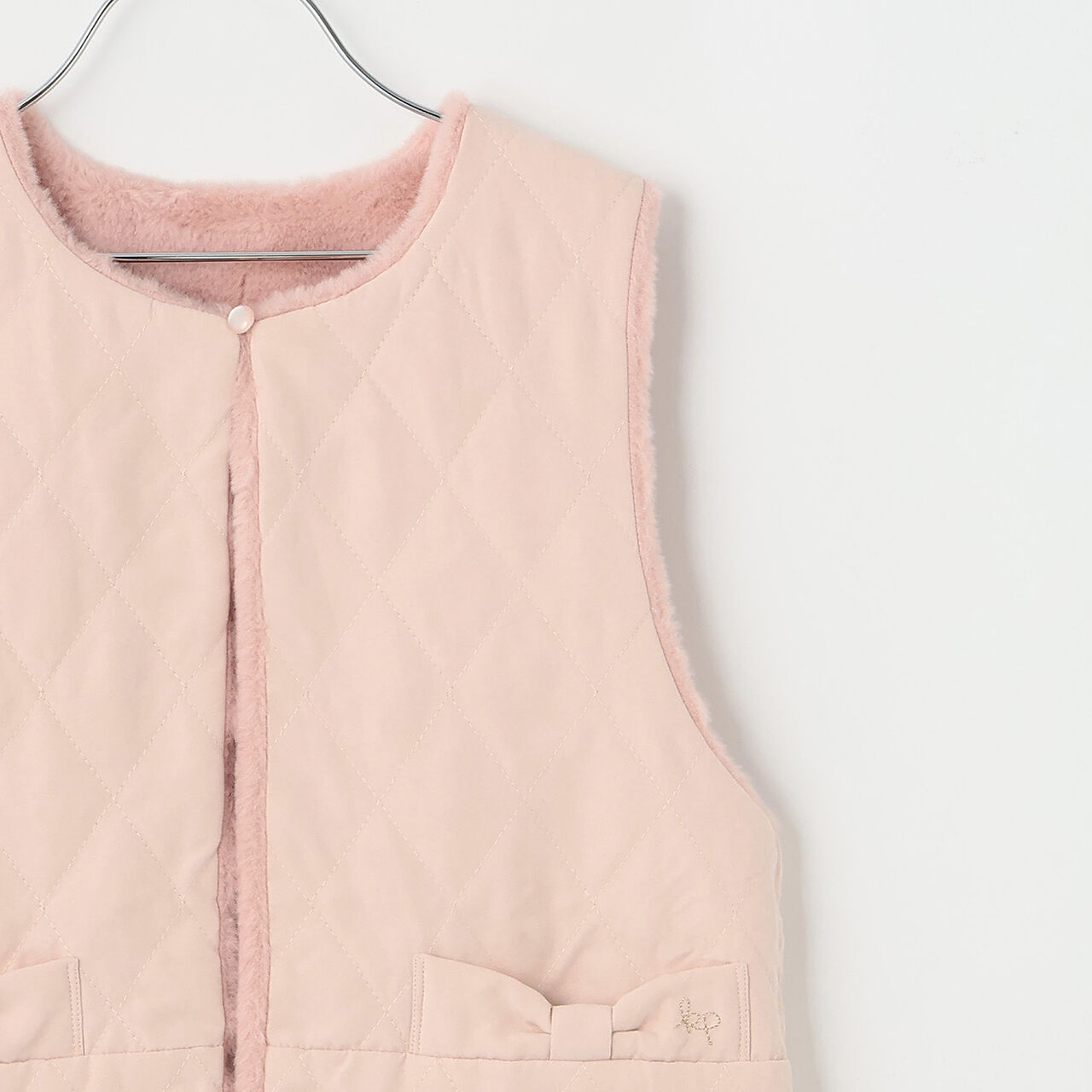 [Reversible] Faux Fur & Quilted Vest,Off white, large image number 10