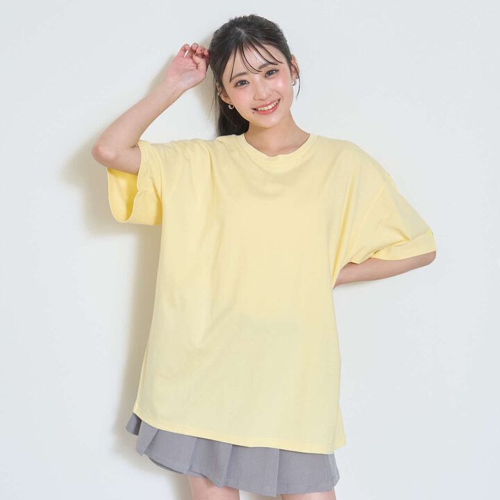 [LTXC / 100% Cotton / GOOD PRICE] Custom Decor Loose Half Sleeve T-Shirt,Black, medium image number 16