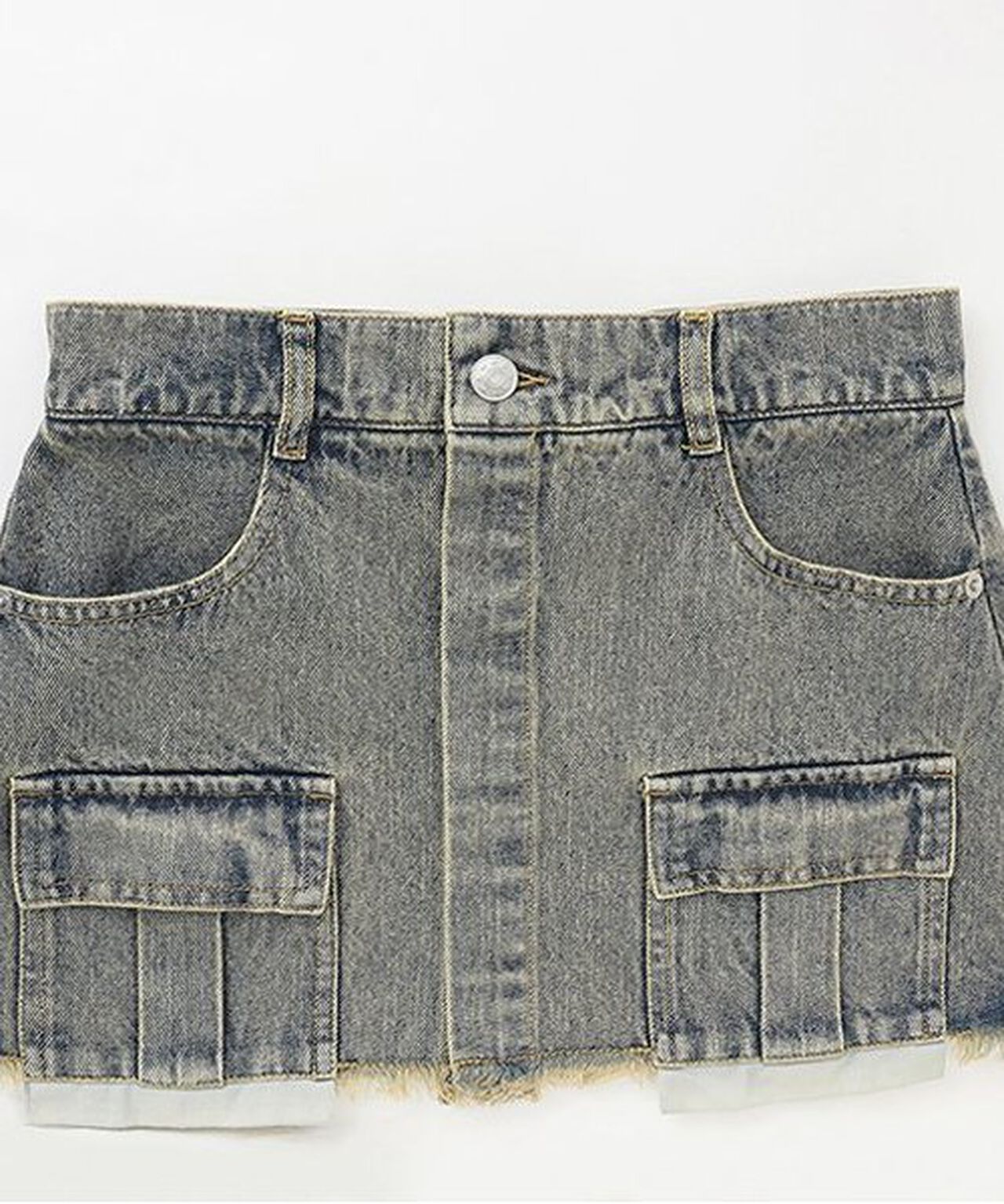 Wrap Denim Wide Pants,Navy, large image number 7